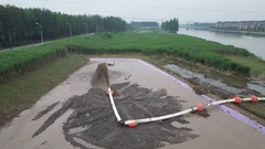 پایان تخلیه شن و گل و یا مکان تخلیه برای کار خرگوش کشیدن برش